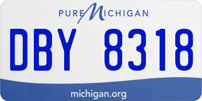 MI license plate DBY8318