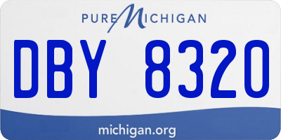 MI license plate DBY8320