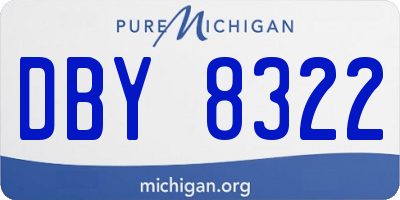 MI license plate DBY8322