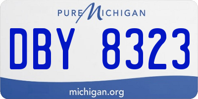 MI license plate DBY8323