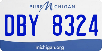 MI license plate DBY8324