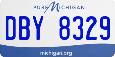 MI license plate DBY8329