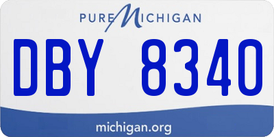 MI license plate DBY8340