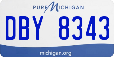 MI license plate DBY8343