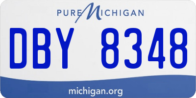 MI license plate DBY8348