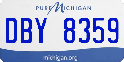 MI license plate DBY8359