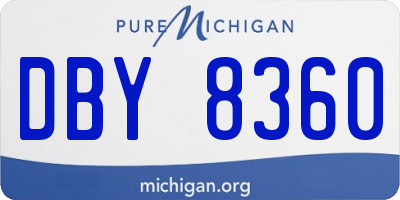 MI license plate DBY8360