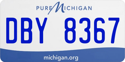 MI license plate DBY8367