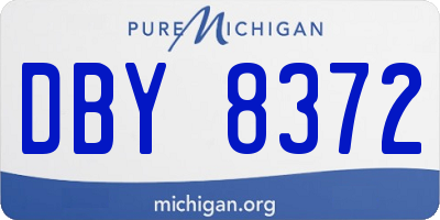 MI license plate DBY8372