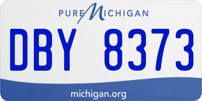 MI license plate DBY8373
