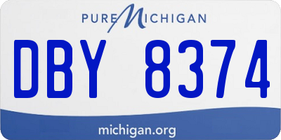 MI license plate DBY8374