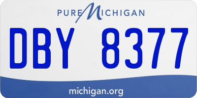 MI license plate DBY8377