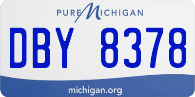 MI license plate DBY8378