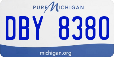 MI license plate DBY8380