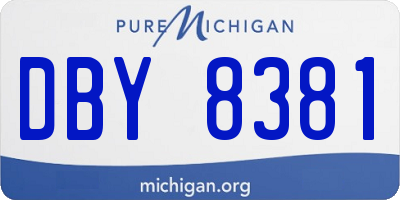 MI license plate DBY8381
