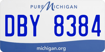 MI license plate DBY8384