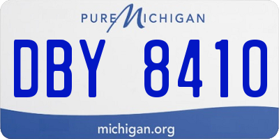 MI license plate DBY8410