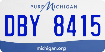 MI license plate DBY8415