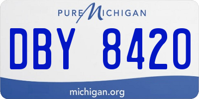 MI license plate DBY8420