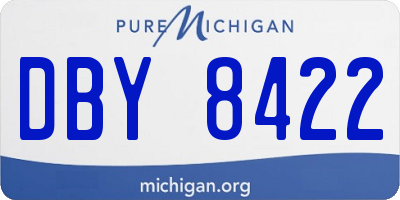 MI license plate DBY8422