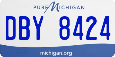 MI license plate DBY8424