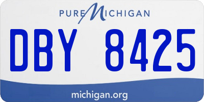 MI license plate DBY8425