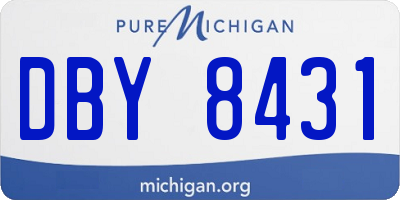 MI license plate DBY8431