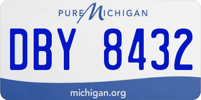MI license plate DBY8432