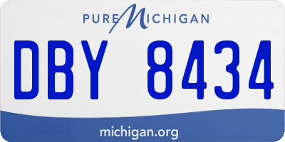 MI license plate DBY8434