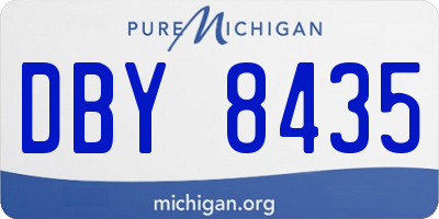 MI license plate DBY8435