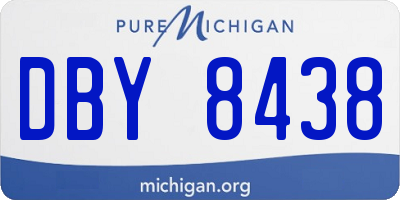 MI license plate DBY8438