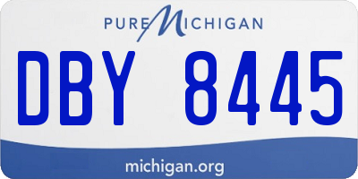 MI license plate DBY8445