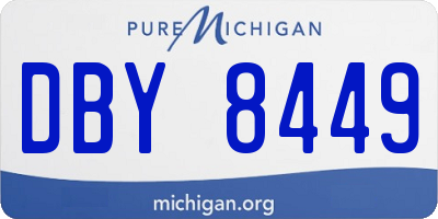 MI license plate DBY8449