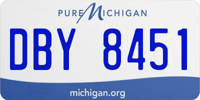MI license plate DBY8451