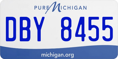 MI license plate DBY8455