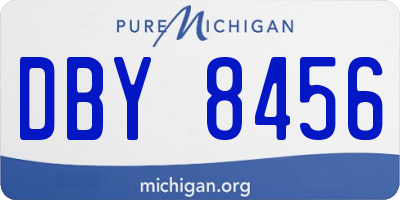 MI license plate DBY8456