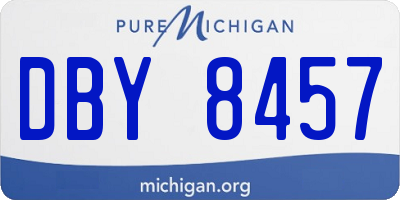 MI license plate DBY8457