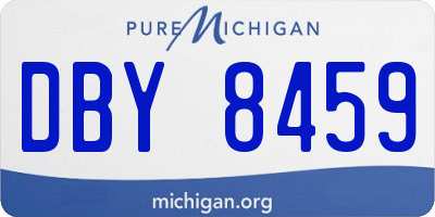 MI license plate DBY8459