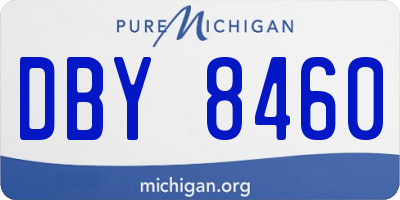 MI license plate DBY8460