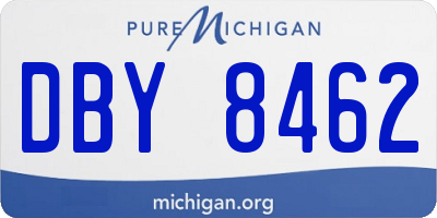 MI license plate DBY8462