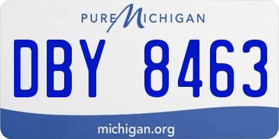 MI license plate DBY8463