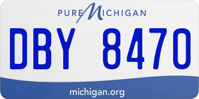 MI license plate DBY8470