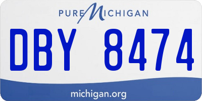 MI license plate DBY8474