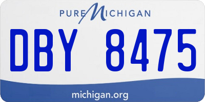 MI license plate DBY8475