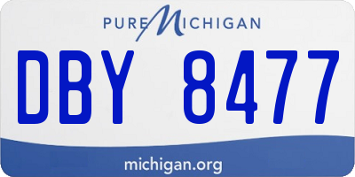MI license plate DBY8477