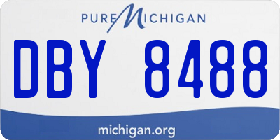 MI license plate DBY8488