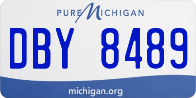 MI license plate DBY8489