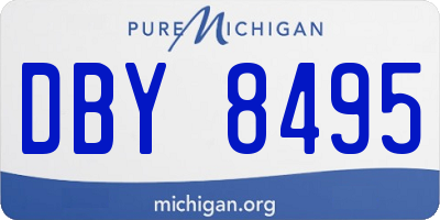 MI license plate DBY8495