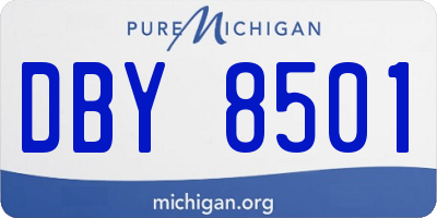 MI license plate DBY8501