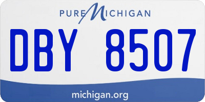 MI license plate DBY8507